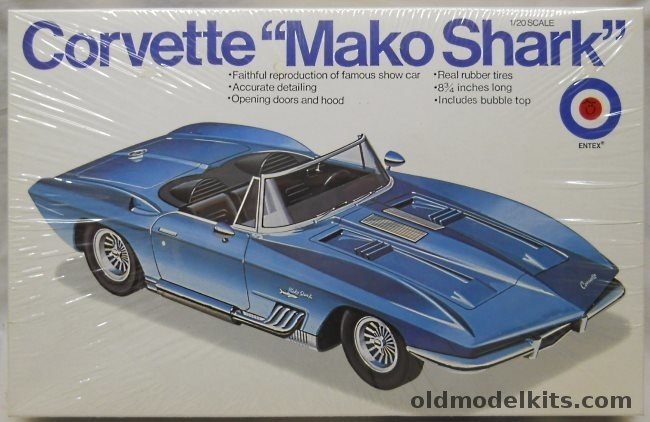 Entex 1/20 Chevrolet Corvette Mako Shark Show Car, 9307 plastic model kit
